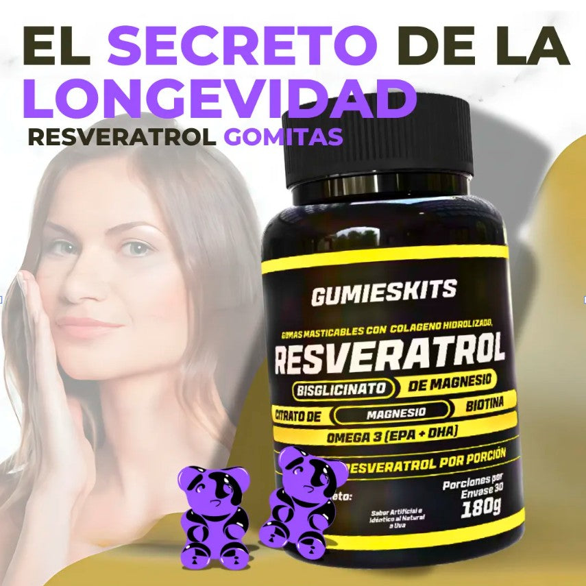 "Resveratrol, Gomitas de Alta Eficiencia – Ciencia Antiedad en Cada Bocado"