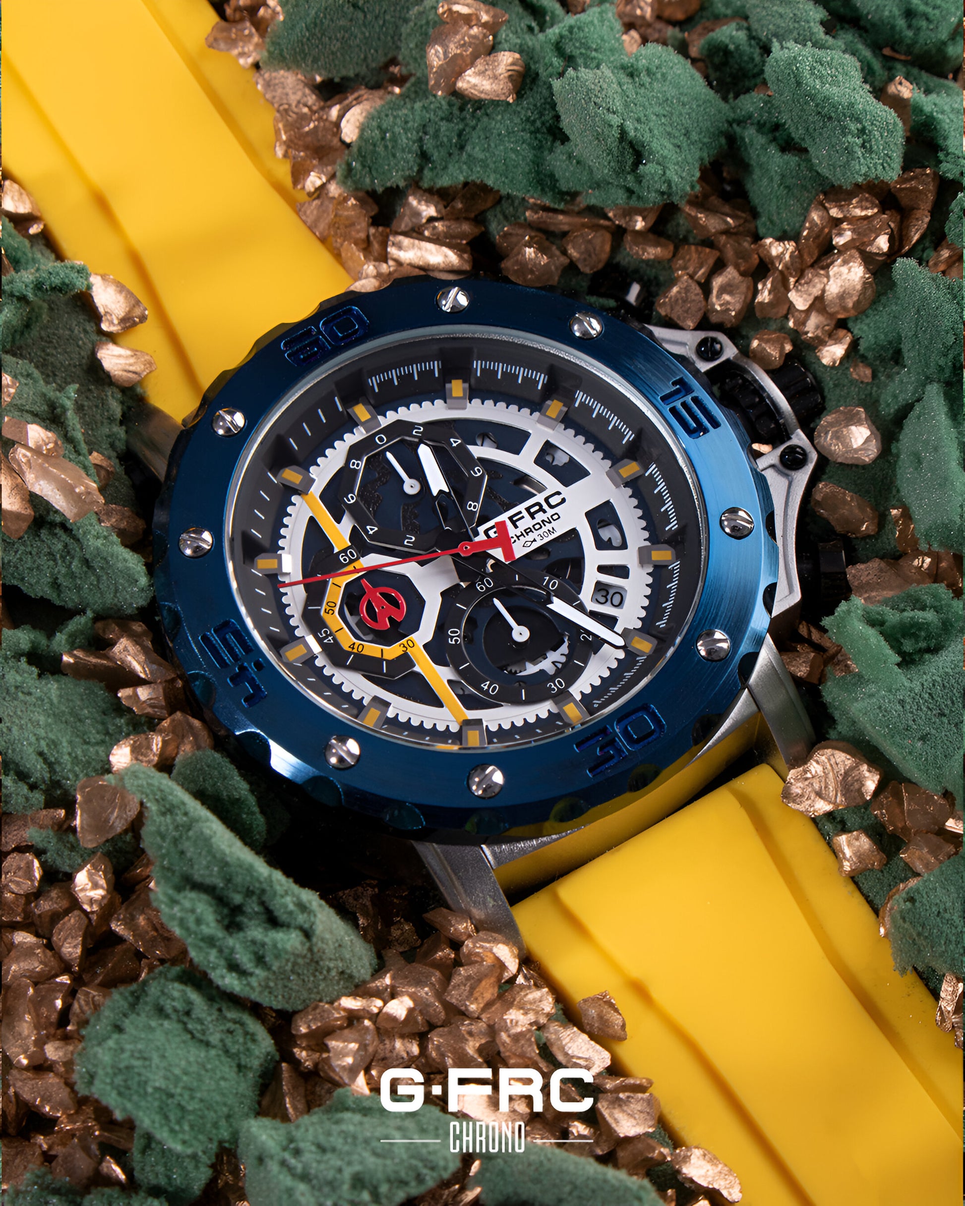 Reloj G-Force H3959G Cronógrafo para Hombre – Pulso de Silicona, Resistente al Agua y Estuche Incluido
