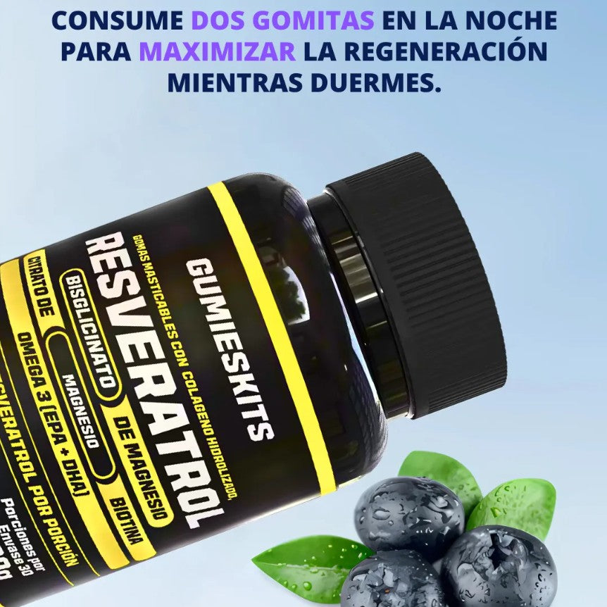 "Resveratrol, Gomitas de Alta Eficiencia – Ciencia Antiedad en Cada Bocado"
